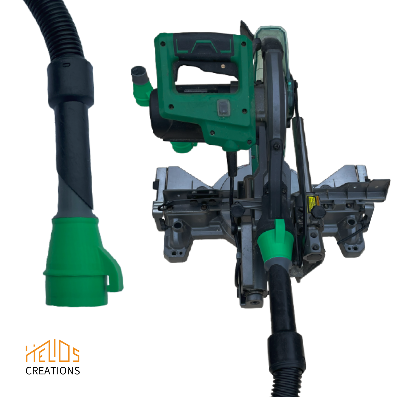 Hose Adapter for Hikoki C3610DRA & C8FSHG Mitre Chop Saws to Numatic extractors, Henry Vacuum family
