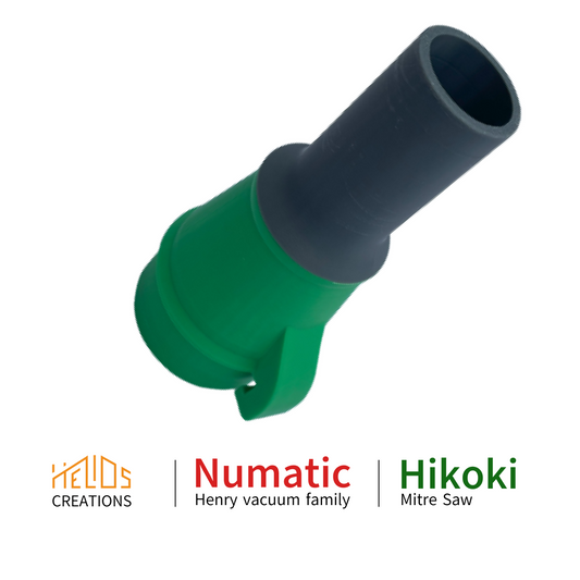 Hose Adapter for Hikoki C3610DRA & C8FSHG Mitre Chop Saws to Numatic extractors,  Henry Vacuum family