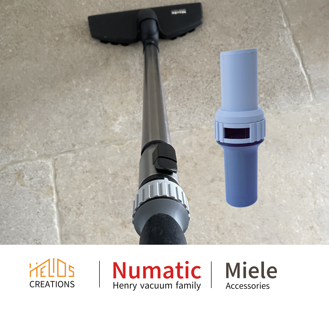 Connect Miele tools to your Henry Numatic vacuum cleaner with an Adjustable Suction Control Ring