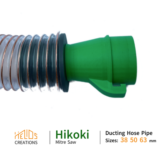 Hose Adapter for Hikoki C3610DRA & C8FSHG Mitre Chop Saw to Ducting Hose Pipe: 38, 50, 63 mm